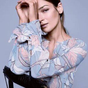 Reiss Womens Dara Leaf Print Dress Size 6 /UK 10